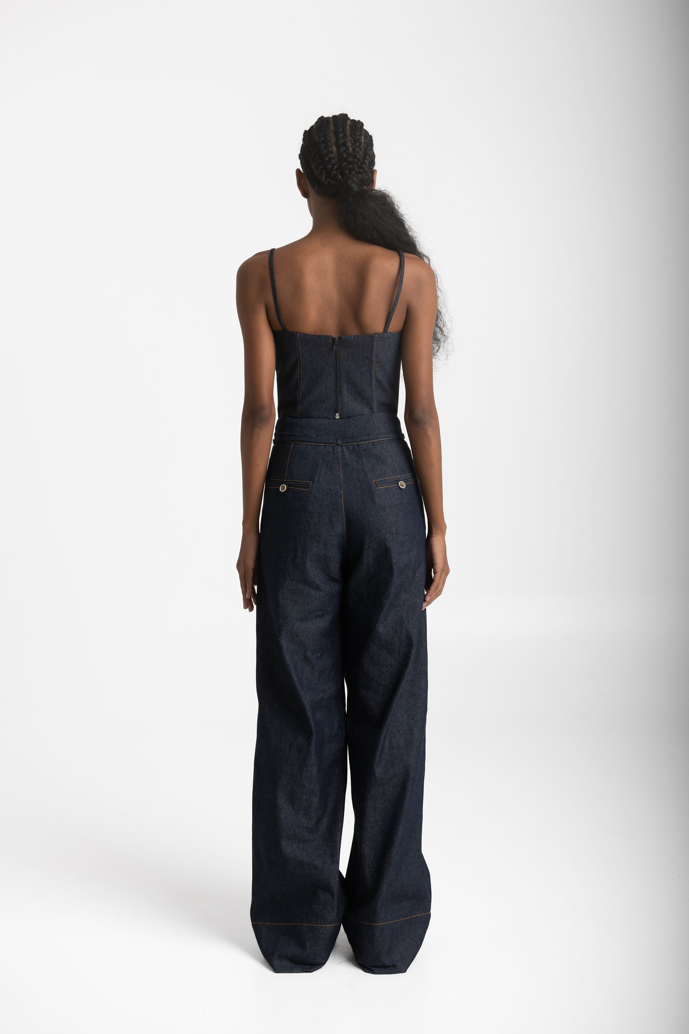 mika denim high rise pants