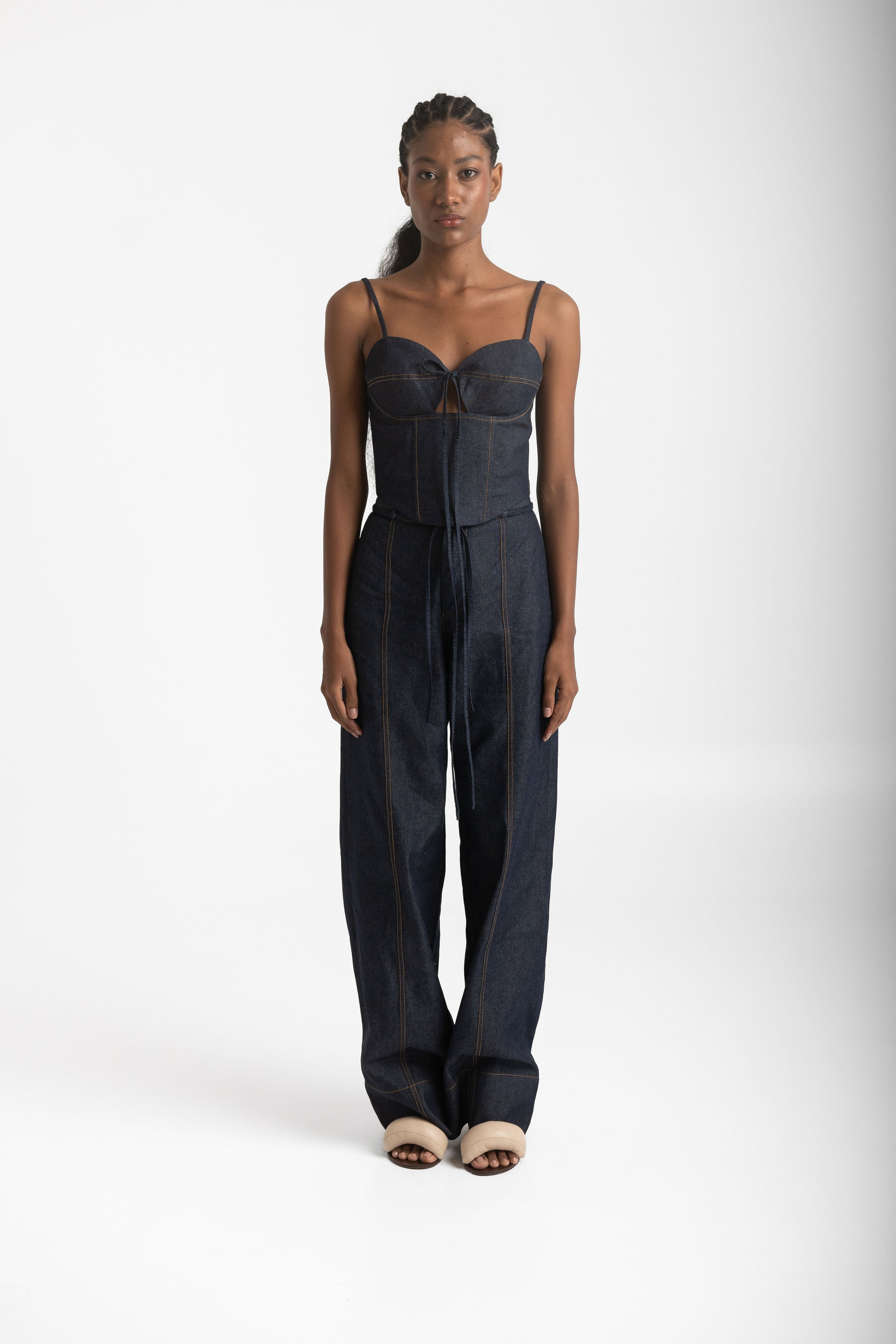 mika denim high rise pants